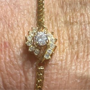 7 1/2” CZ Bracelet Gorgeous center has 12 small CZ & 1 Lg. Center CZ